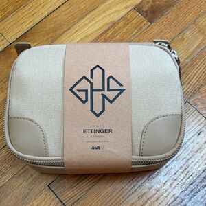 ANA first class Ettinger London Beige Travel Amenity kit